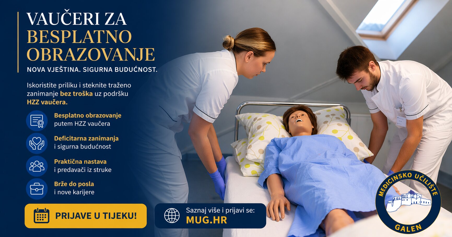 Edukacija zdravstvenih djelatnika uz vaučere za besplatno obrazovanje